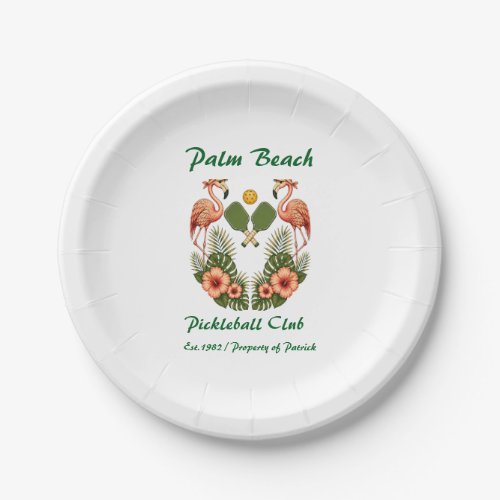 Personalized Pickleball Club Party Paper Plates