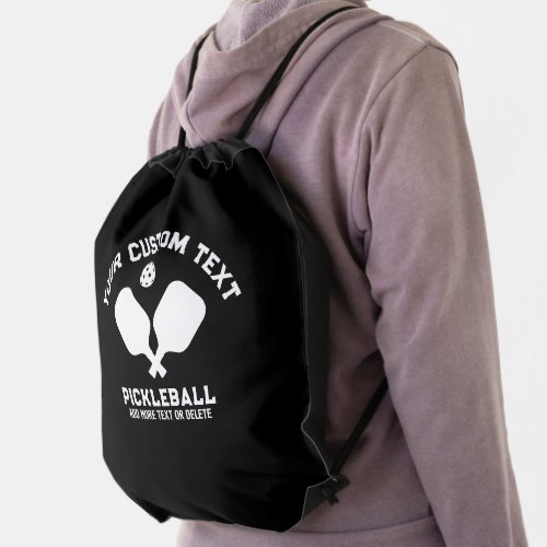Personalized Pickleball Club Team Name City State  Drawstring Bag