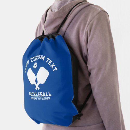 Personalized Pickleball Club Team Name City State  Drawstring Bag