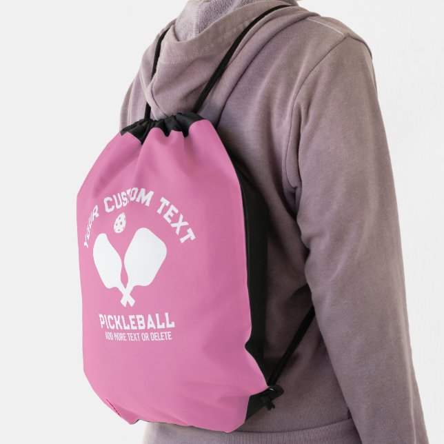 Personalized Pickleball Club Team Name City State  Drawstring Bag (Insitu)