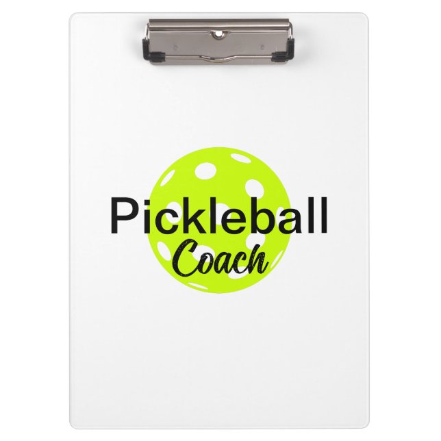 Personalized Pickleball Coach Name Clipboard (Front)
