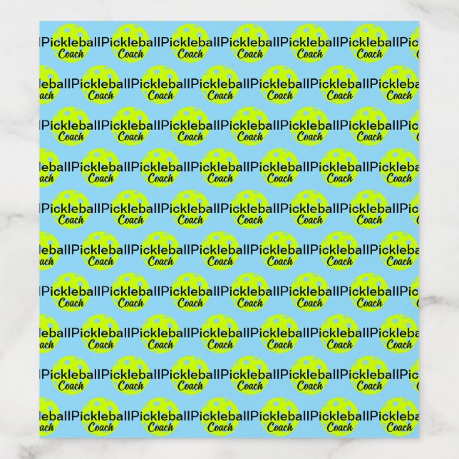 Personalized Pickleball Coach Name Envelope Liner (Design)