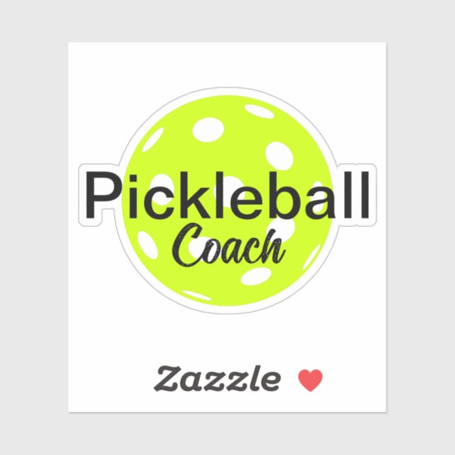 Personalized Pickleball Coach Name Sticker (Sheet)