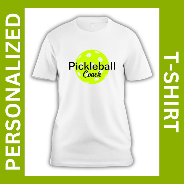 Personalized Pickleball Coach Name T-Shirt (Personalized Pickleball Coach T-Shirt)
