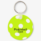 Personalized Pickleball Coach Yellow keychain