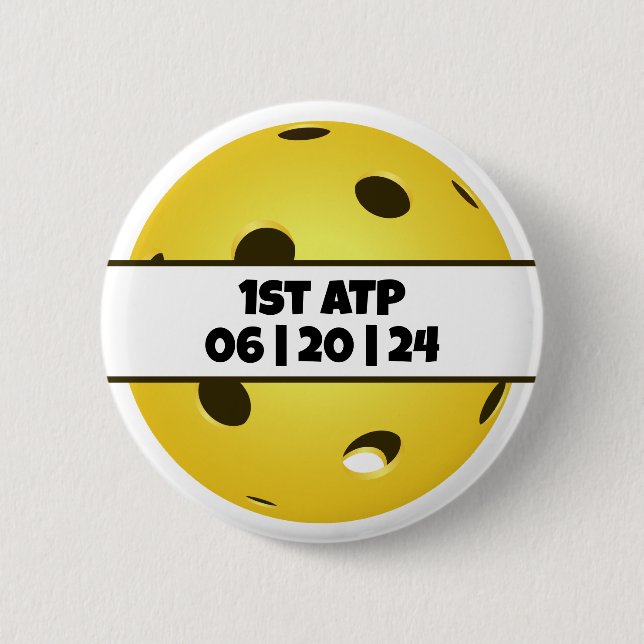 Personalized Pickleball First Around the Post ATP  Button (Front)