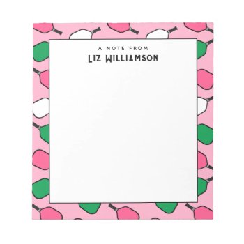Personalized Pickleball Gift Ideas Notepad by ebbies at Zazzle