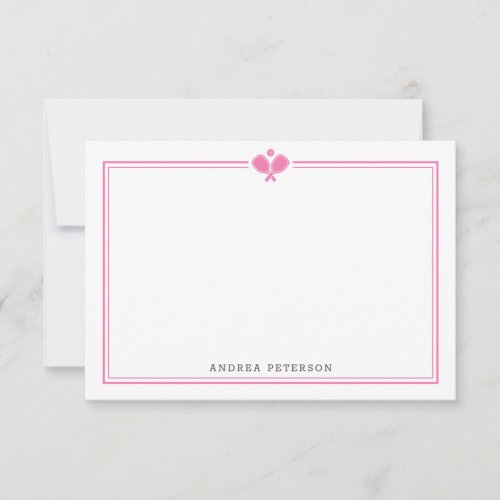 Personalized Pickleball Note Card for Girls
