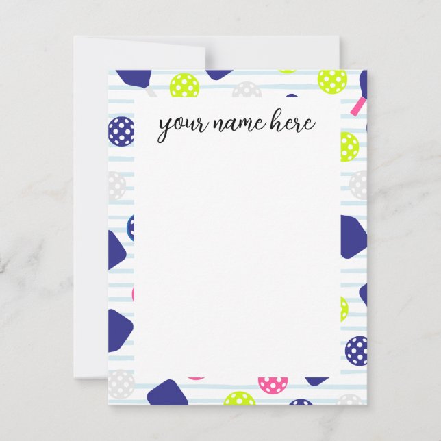 Personalized Pickleball Notecards (Front)