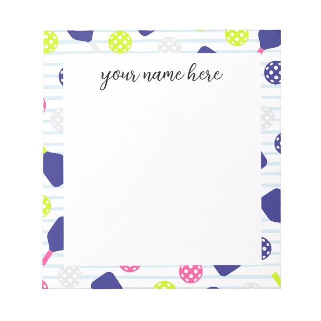 Personalized Pickleball Notepad (Front)