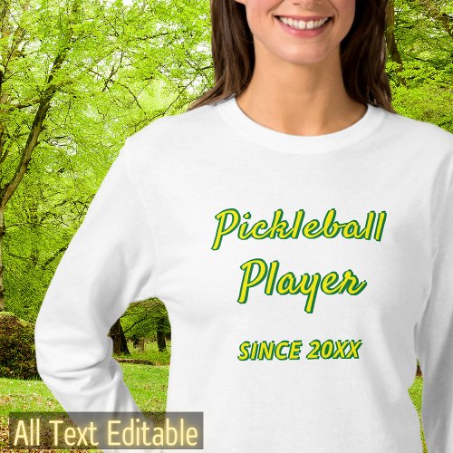 Personalized Pickleball or Add Your Own Text Cool T_Shirt