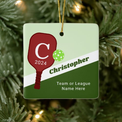 Personalized Pickleball Ornament