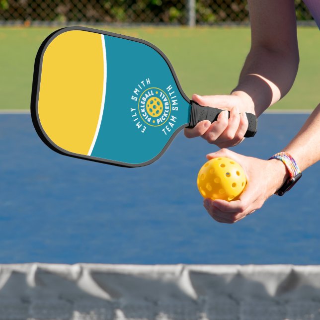 Personalized Pickleball Paddle | Custom Name Teal  (Insitu)