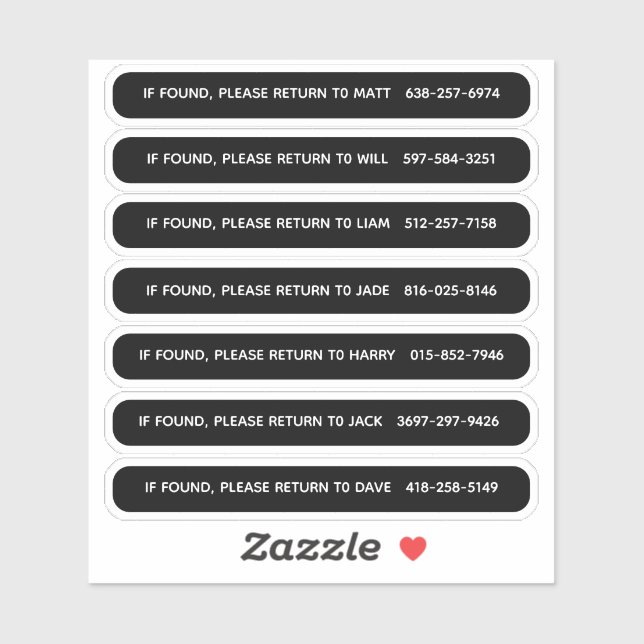 Personalized Pickleball Paddle Identification Sticker (Sheet)