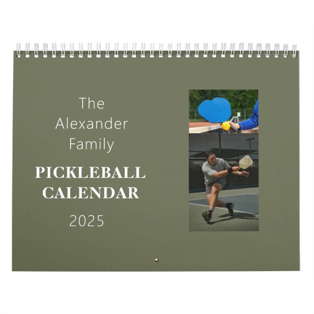 Personalized Pickleball Photo Calendar (Cover)