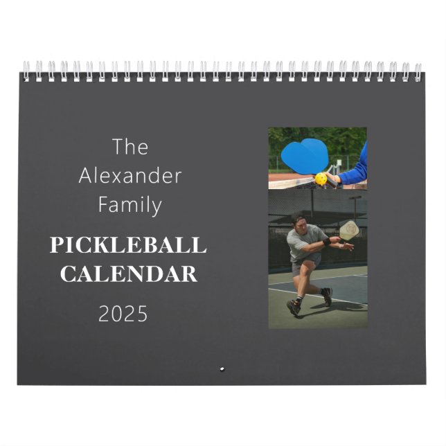 Personalized Pickleball Photo Calendar (Cover)