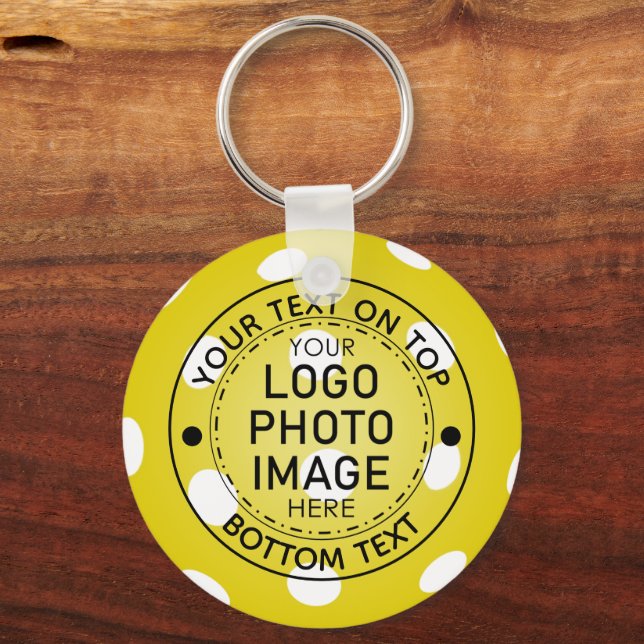 Personalized Pickleball Photo Logo Custom Keychain (Front)