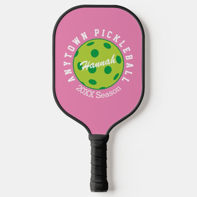 PERSONALIZED Pickleball Pink Pickleball Paddle (Front)