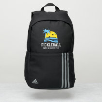 Personalized Pickleball Player Club Name Palm Tree Adidas Backpack Personalized Pickleball Player Club Name Palm Tree Adidas Backpack