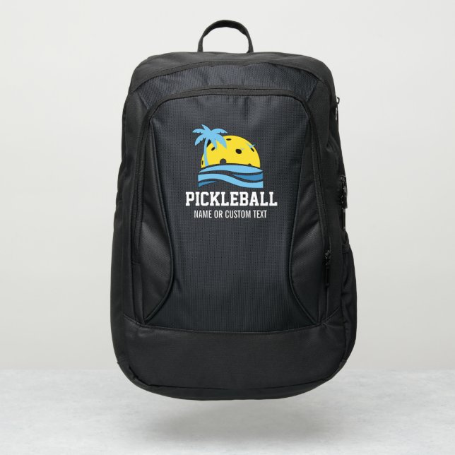 Personalized Pickleball Player Club Name Palm Tree Port Authority® Backpack (Front)