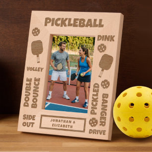 Personalized Pickleball Player Terms Engraved Frames