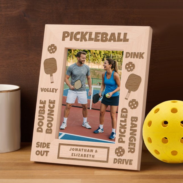 Personalized Pickleball Player Terms Engraved Frames (Creator Uploaded)