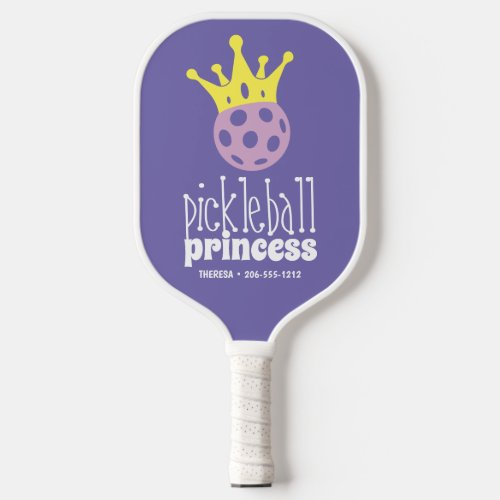 Personalized Pickleball Princess Purple Pickleball Paddle