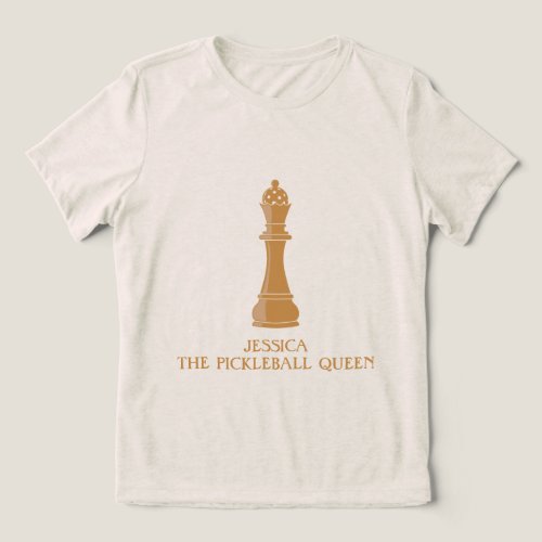 Personalized Pickleball Queen Tri-Blend Shirt