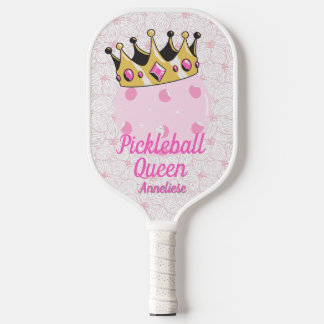 Personalized "Pickleball Queen" with Crown Design Pickleball Paddle