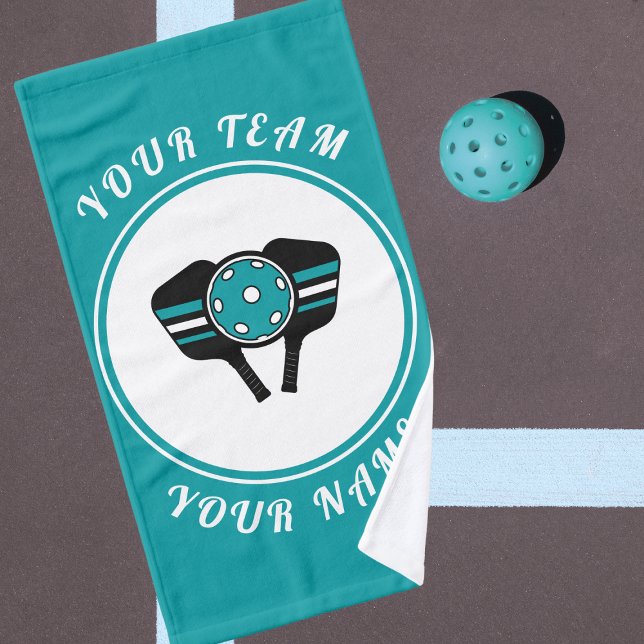 Personalized Pickleball Rackets & Ball Sporty Cool Hand Towel (Creator Uploaded)