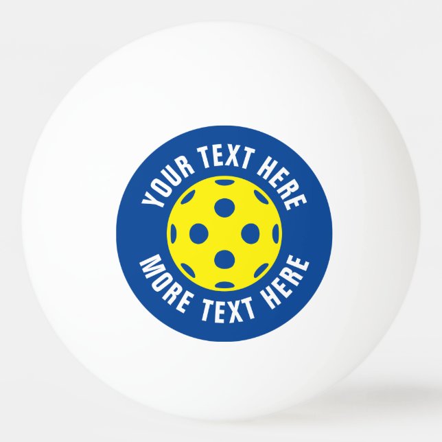 Personalized pickleball table tennis ping pong ball (Front)