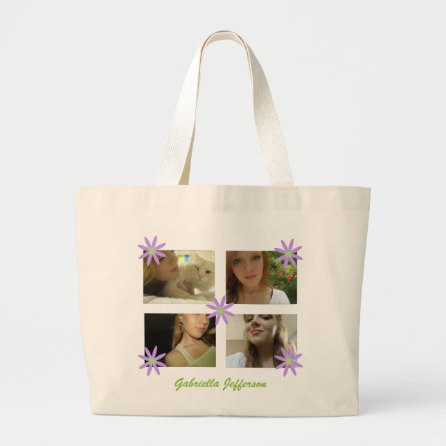 Personalized Picture Collage Tote Bag (Front)