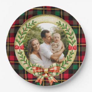 Personalized Picture Frame and Christmas Wreath Paper Plates