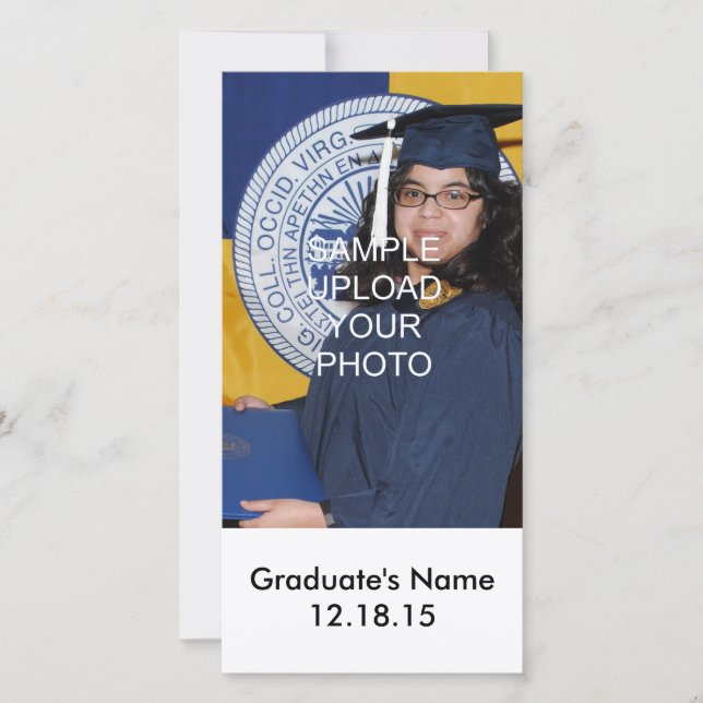 Personalized Picture Graduation Photo Cards (Front)