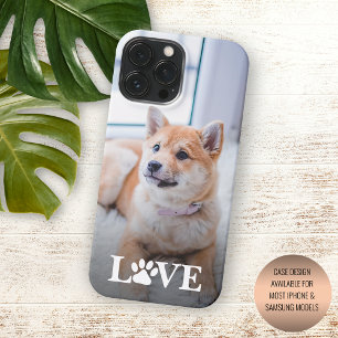 Personalized Picture Love Heart Paw Print iPhone 13 Pro Max Case