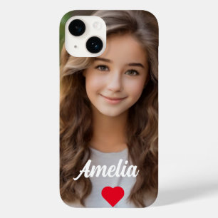 Personalized picture modern script Name love Case-Mate iPhone 14 Case