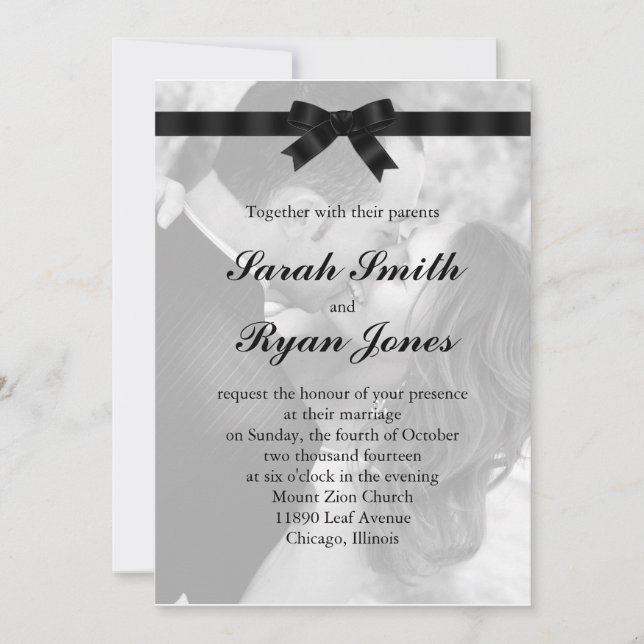 Personalized Picture Wedding Invitation (Front)