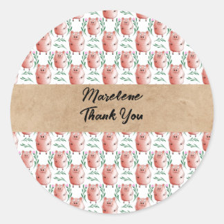 Personalized Pig Sticker – Cute Custom Farm Animal