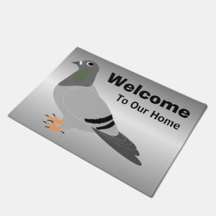 Personalized Pigeon Design Doormat