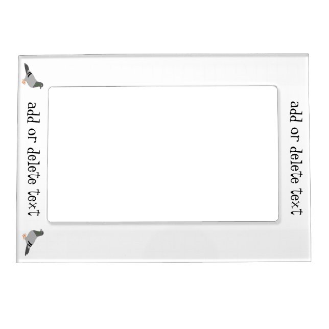 Personalized Pigeon Design Portrait Magnetic Frame (Front)