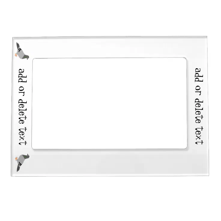 Personalized Pigeon Design Portrait Frame Zazzle