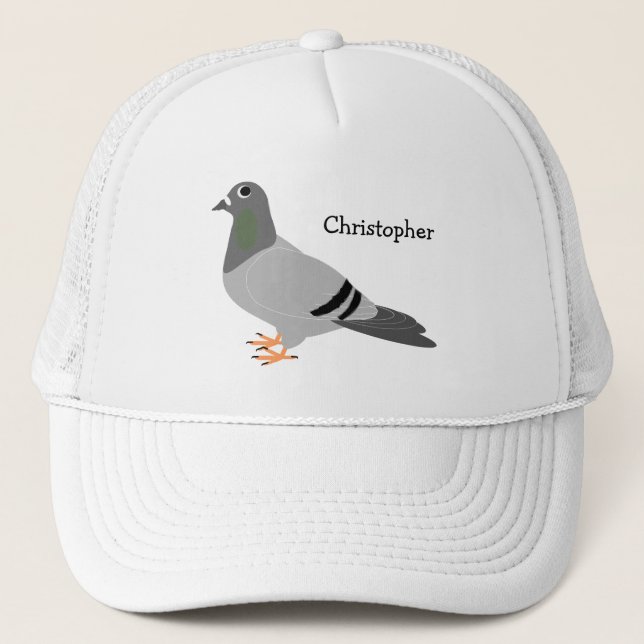 Personalized Pigeon Design Trucker Hat (Front)
