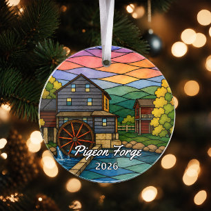 Personalized Pigeon Forge Acrylic Ornament, Custom Ornament