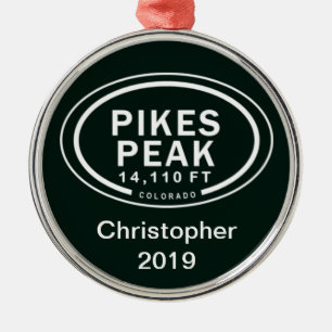 Personalized Pikes Peak CO Mountain Ornament