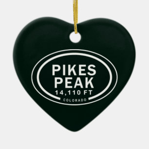 Personalized Pikes Peak Colorado Rocky Mountain Ceramic Ornament