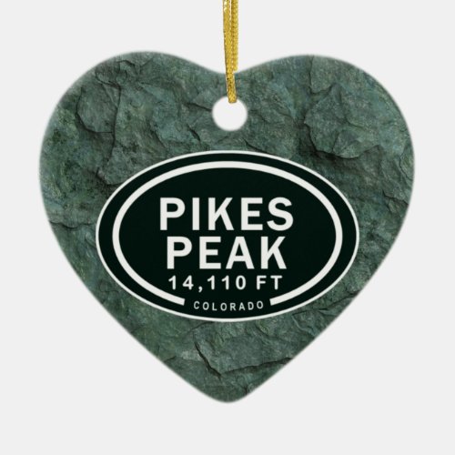 Personalized Pikes Peak Colorado Rocky Mountains Ceramic Ornament