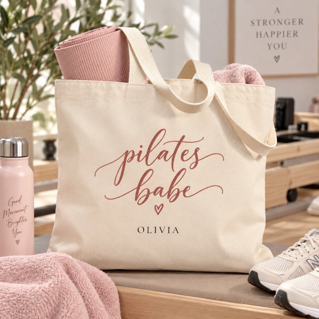 Personalized Pilates Babe Tote Bag (Personalized Pilates Babe Tote Bag
)