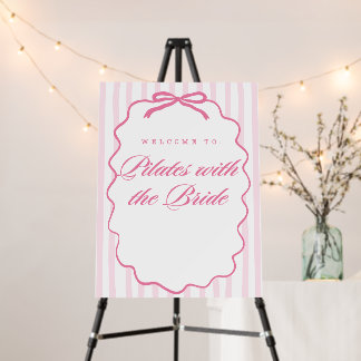 Personalized Pilates Bachelorette Board Sign
