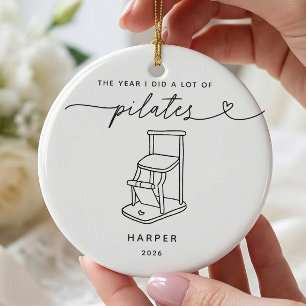 Personalized Pilates Chair Christmas Ornament