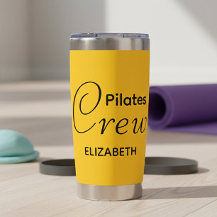 Personalized Pilates Crew Reformer Or Mat Yellow Insulated Tumbler